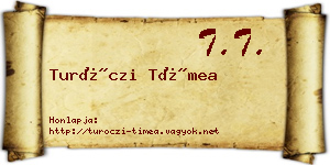 Turóczi Tímea névjegykártya