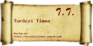 Turóczi Tímea névjegykártya