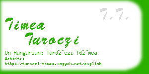 timea turoczi business card